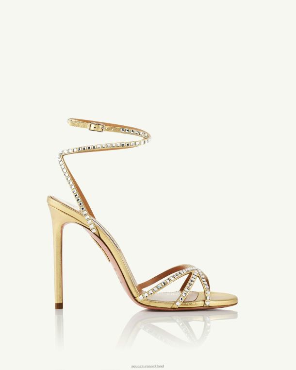 Aquazzura Last Dance Sandal 105 GOLD TZ666114