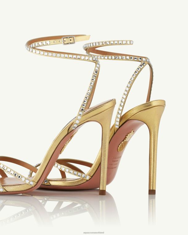 Aquazzura Last Dance Sandal 105 GOLD TZ666114