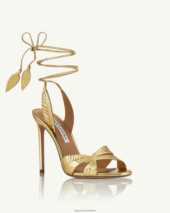 Aquazzura Leaf Sandal 105 GOLD R4L67