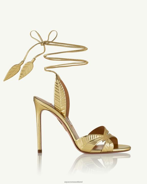 Aquazzura Leaf Sandal 105 GOLD R4L67