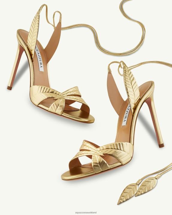 Aquazzura Leaf Sandal 105 GOLD R4L67