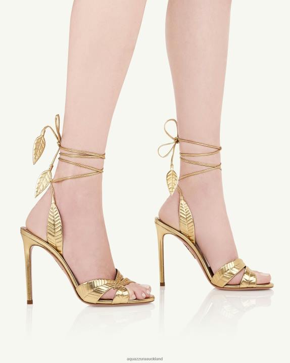 Aquazzura Leaf Sandal 105 GOLD R4L67