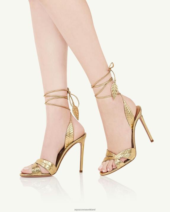 Aquazzura Leaf Sandal 105 GOLD R4L67