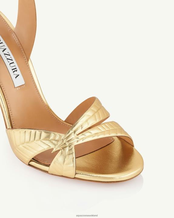 Aquazzura Leaf Sandal 105 GOLD R4L67