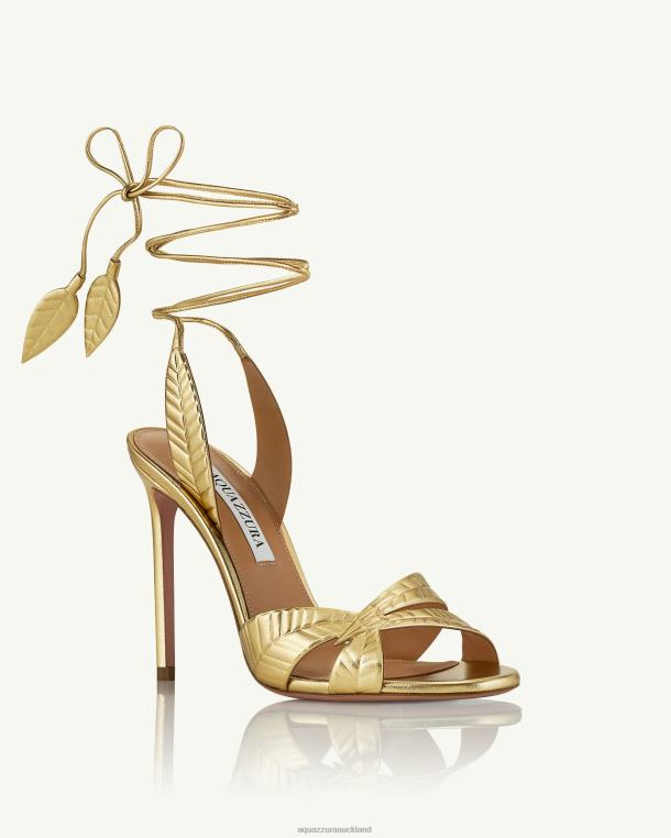 Aquazzura Leaf Sandal 105 GOLD TZ6667