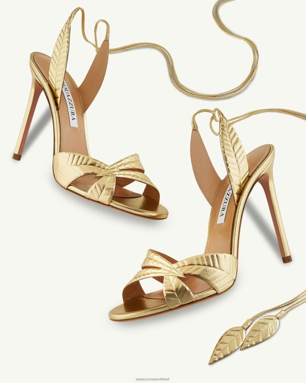 Aquazzura Leaf Sandal 105 GOLD TZ6667