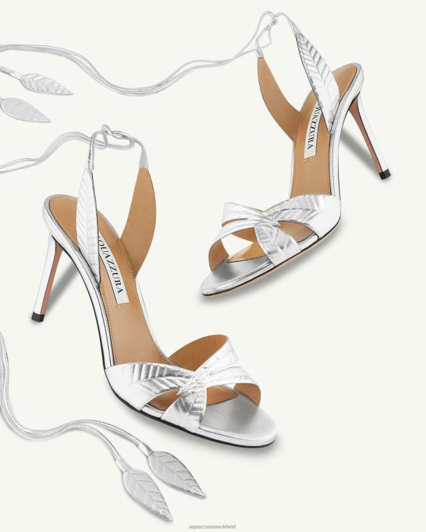 Aquazzura Leaf Sandal 85 SILVER TZ666127