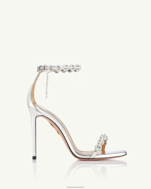 Aquazzura Love Link Sandal 105 SILVER TZ666117