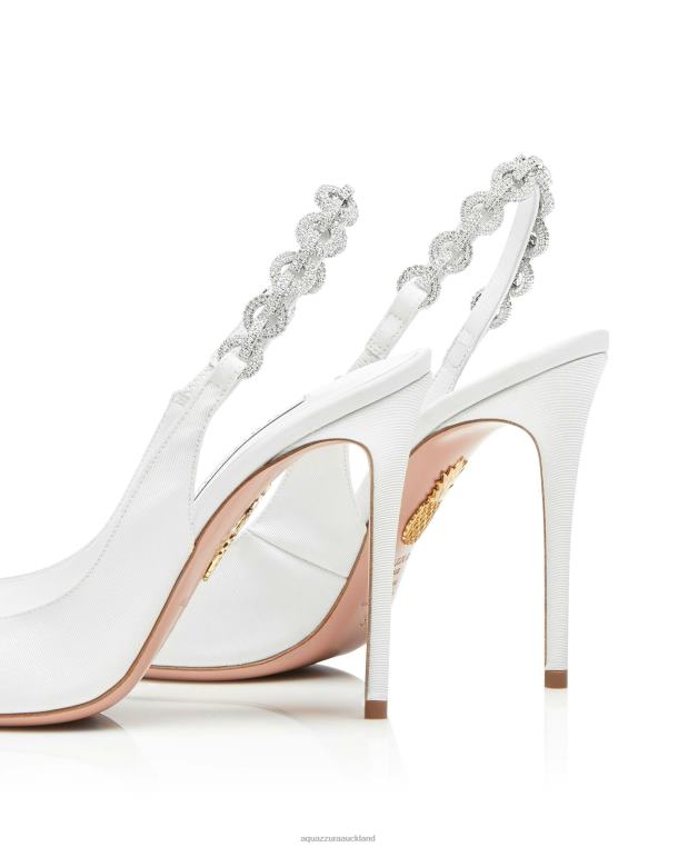 Aquazzura Love Link Sling 105 WHITE TZ666233