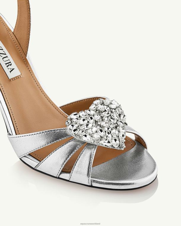 Aquazzura Love Me Sandal 85 SILVER TZ66630