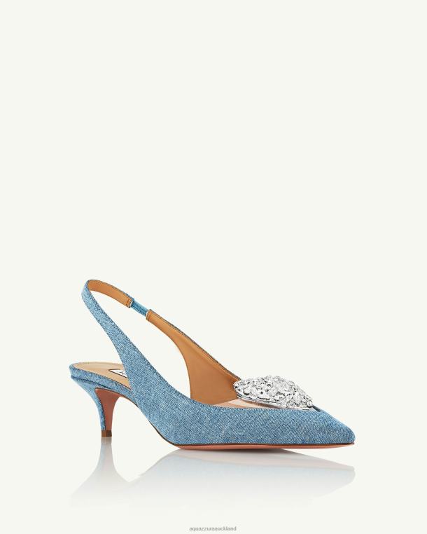 Aquazzura Love Me Sling 45 BLUE TZ666177