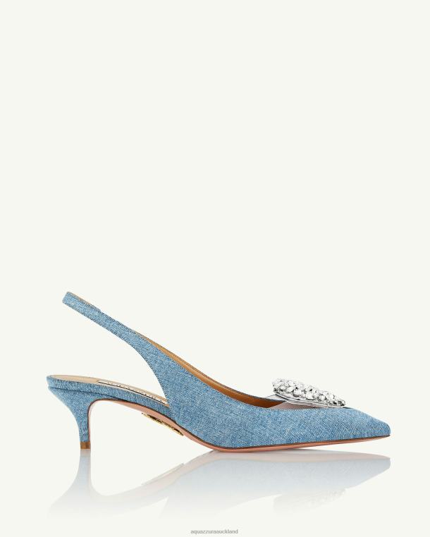 Aquazzura Love Me Sling 45 BLUE TZ666177