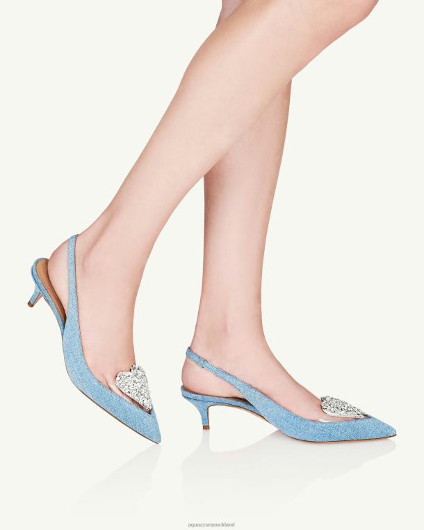 Aquazzura Love Me Sling 45 BLUE TZ666177