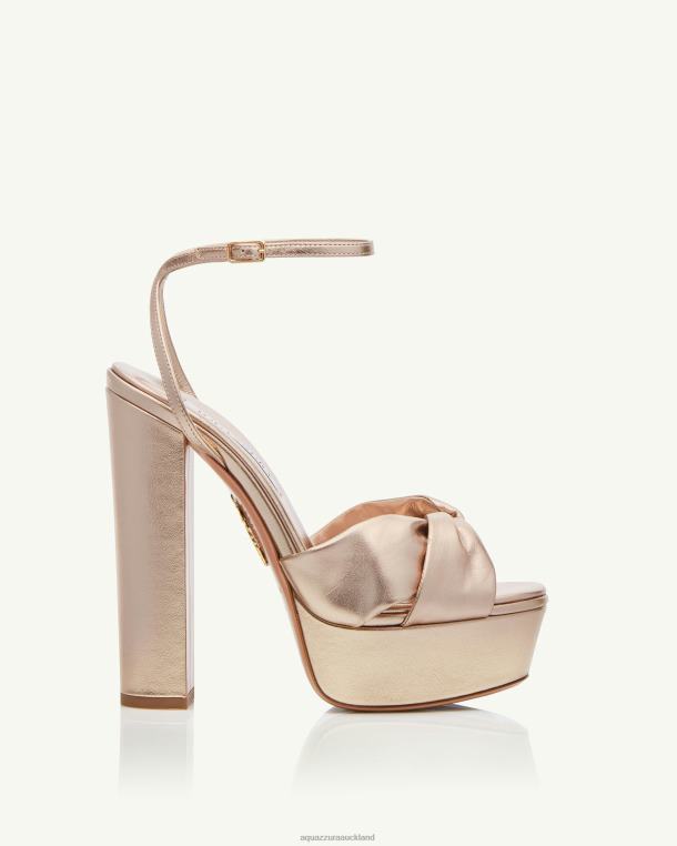 Aquazzura Olie Plateau 140 GOLD TZ666279