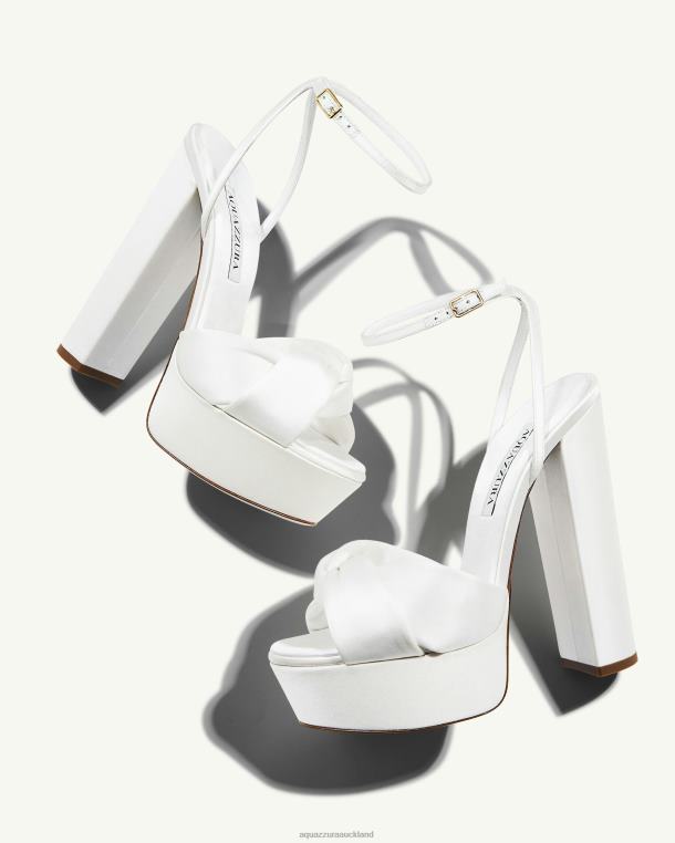 Aquazzura Olie Plateau 140 WHITE TZ666305