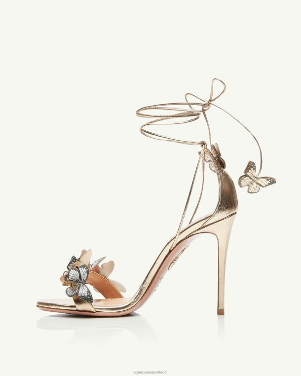 Aquazzura Papillon Sandal 105 GOLD TZ666134