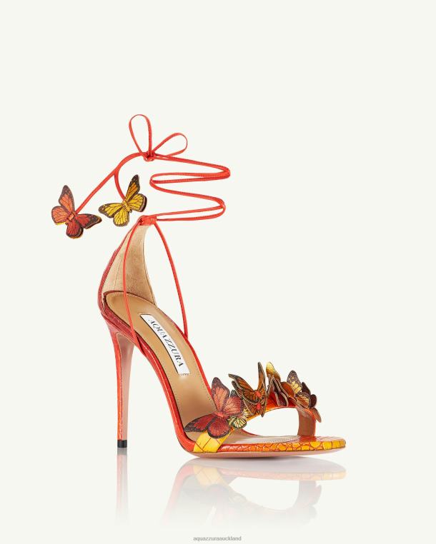 Aquazzura Papillon Sandal 105 ORANGE TZ66696