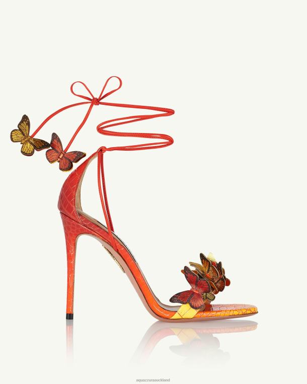 Aquazzura Papillon Sandal 105 ORANGE TZ66696