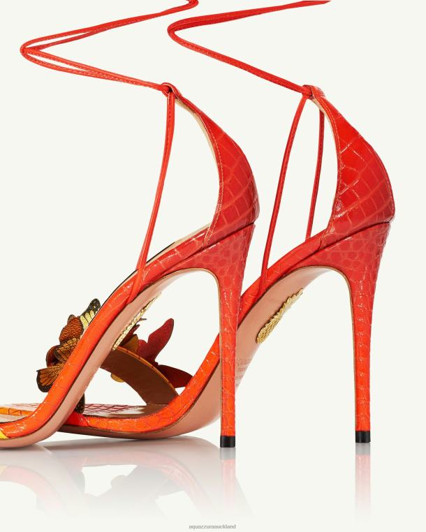 Aquazzura Papillon Sandal 105 ORANGE TZ66696