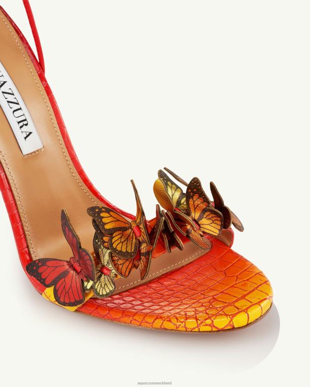 Aquazzura Papillon Sandal 105 ORANGE TZ66696