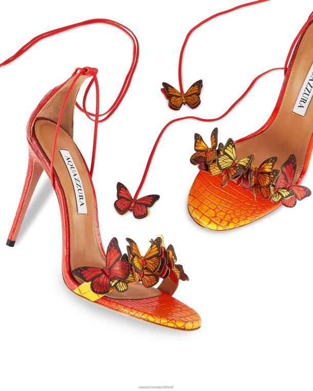 Aquazzura Papillon Sandal 105 ORANGE TZ66696