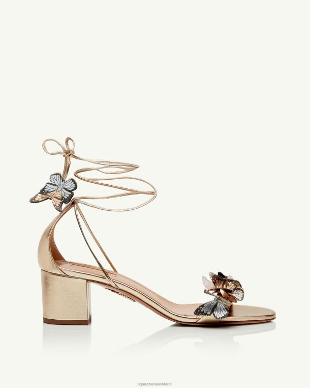 Aquazzura Papillon Sandal 50 GOLD TZ66660