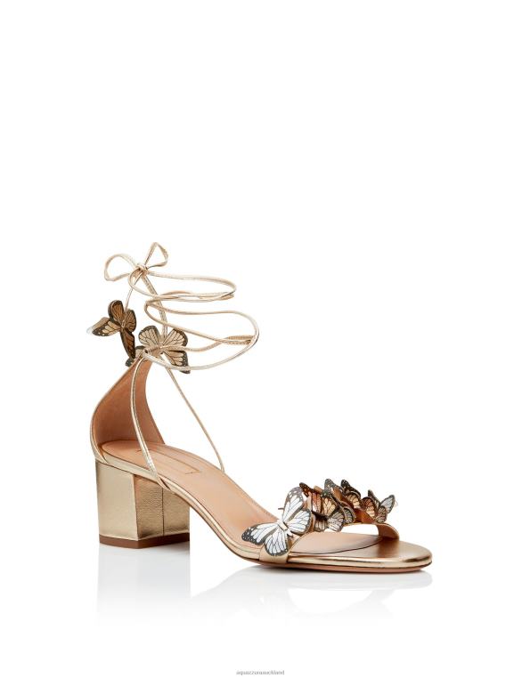 Aquazzura Papillon Sandal 50 GOLD TZ66660