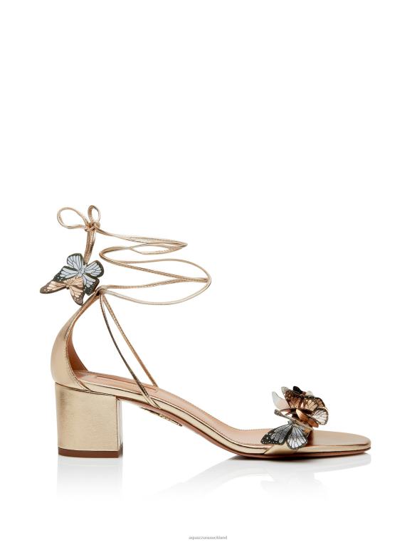 Aquazzura Papillon Sandal 50 GOLD TZ66660