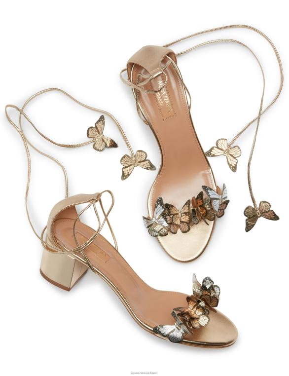 Aquazzura Papillon Sandal 50 GOLD TZ66660