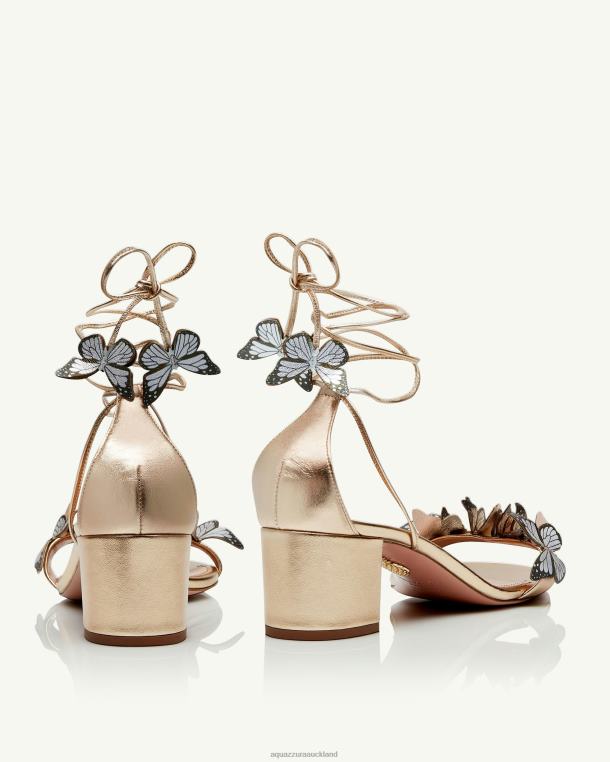 Aquazzura Papillon Sandal 50 GOLD TZ66660