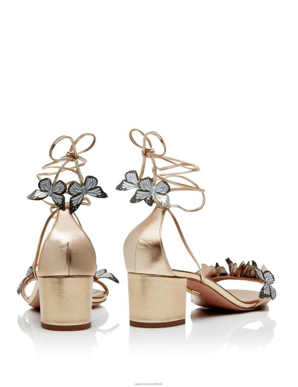 Aquazzura Papillon Sandal 50 GOLD TZ66660