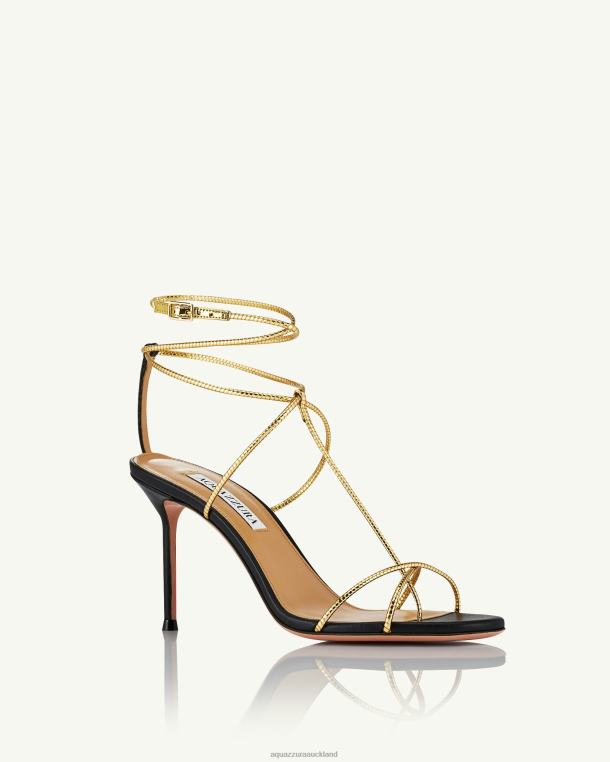 Aquazzura Roman Romance Sandal 85 BLACK TZ6666