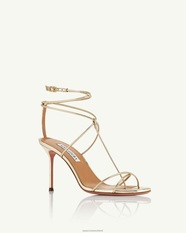 Aquazzura Roman Romance Sandal 85 GOLD TZ666107