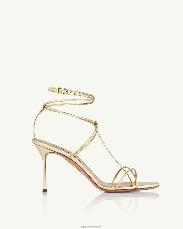 Aquazzura Roman Romance Sandal 85 GOLD TZ666107