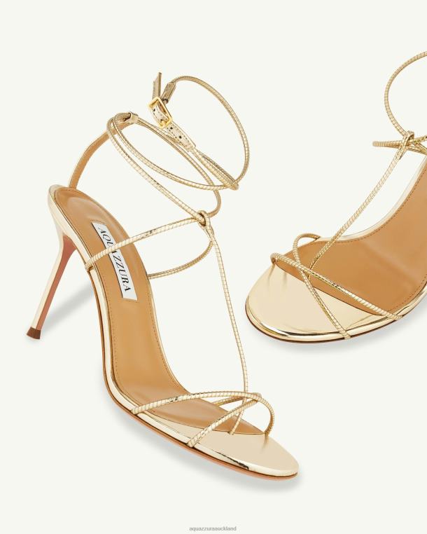 Aquazzura Roman Romance Sandal 85 GOLD TZ666107