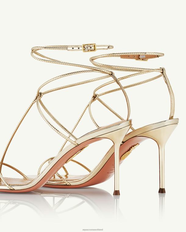 Aquazzura Roman Romance Sandal 85 GOLD TZ666107