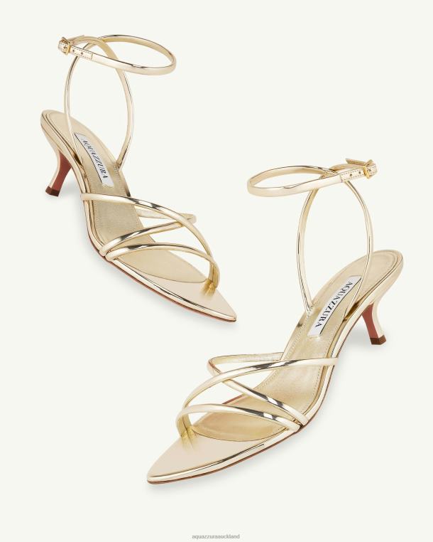 Aquazzura Roy Sandal 50 GOLD TZ66676