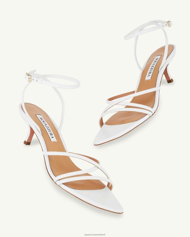 Aquazzura Roy Sandal 50 WHITE TZ66620