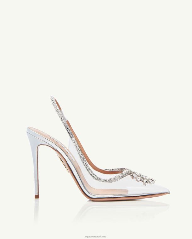 Aquazzura Seduction Crystal Pump 105 SILVER TZ666232