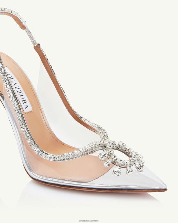 Aquazzura Seduction Crystal Pump 105 SILVER TZ666232