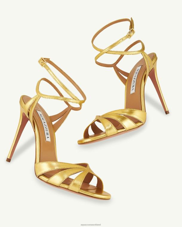 Aquazzura Siren Sandal 105 GOLD TZ66673