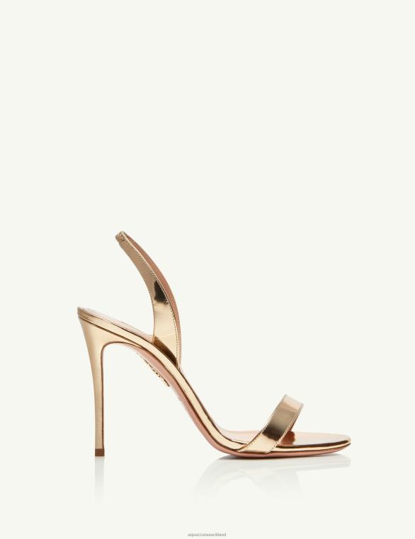 Aquazzura So Nude Sandal 105 GOLD TZ66692