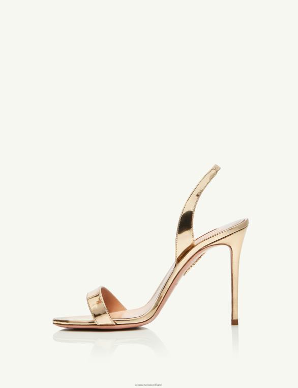 Aquazzura So Nude Sandal 105 GOLD TZ66692