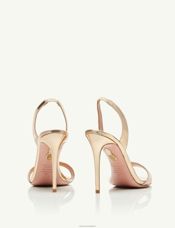 Aquazzura So Nude Sandal 105 GOLD TZ66692