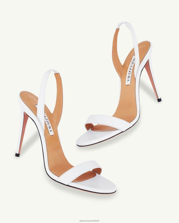 Aquazzura So Nude Sandal 105 WHITE TZ666157