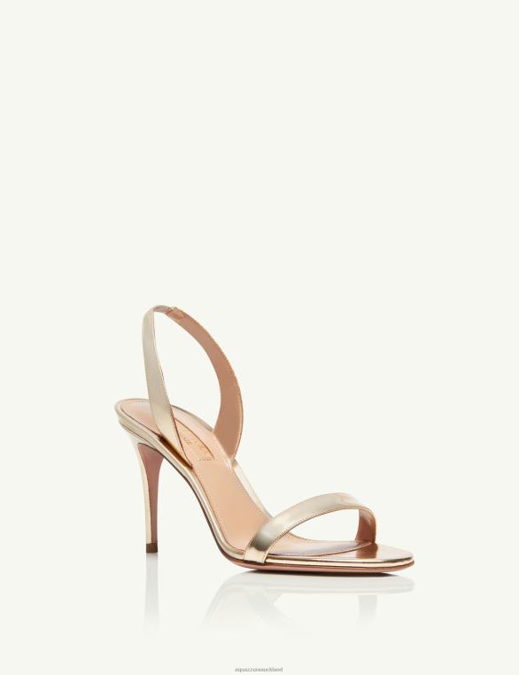 Aquazzura So Nude Sandal 85 GOLD TZ66693