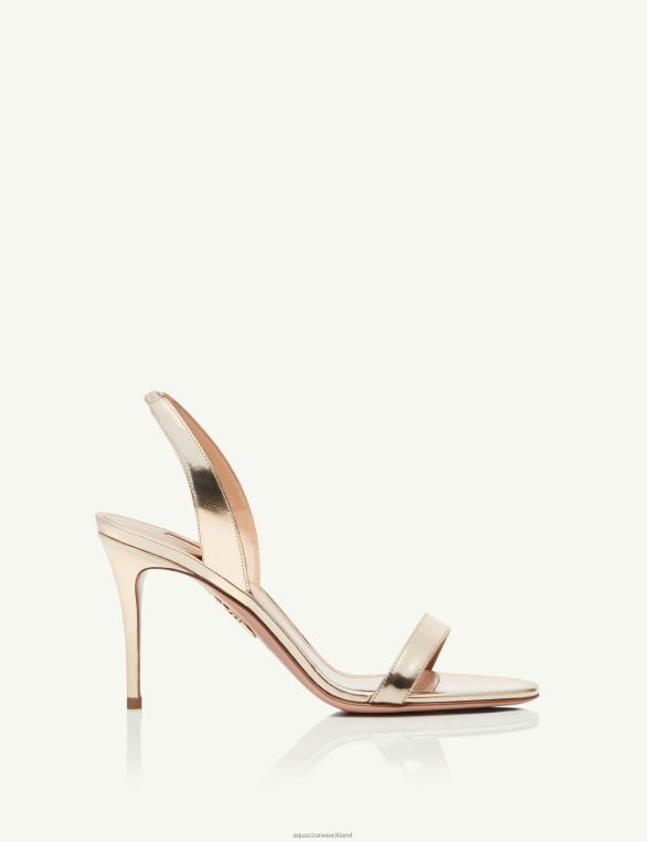 Aquazzura So Nude Sandal 85 GOLD TZ66693