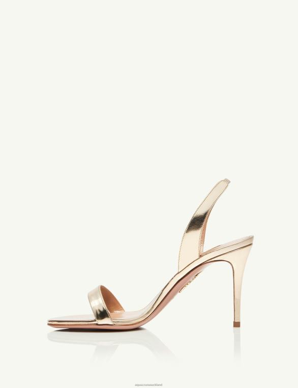 Aquazzura So Nude Sandal 85 GOLD TZ66693