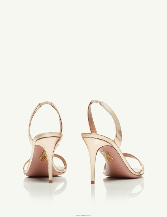 Aquazzura So Nude Sandal 85 GOLD TZ66693