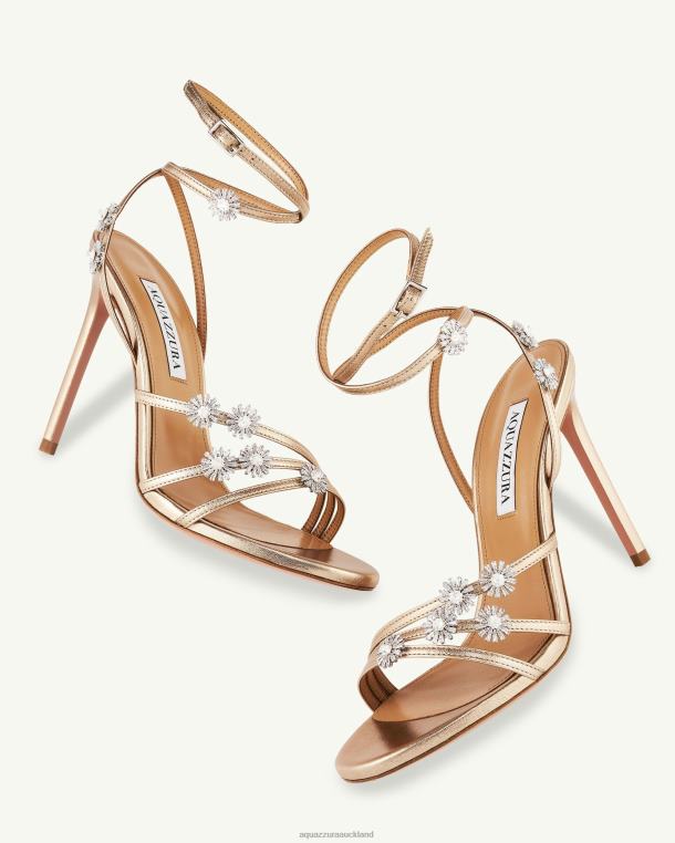 Aquazzura Starry Night Sandal 105 GOLD TZ6668